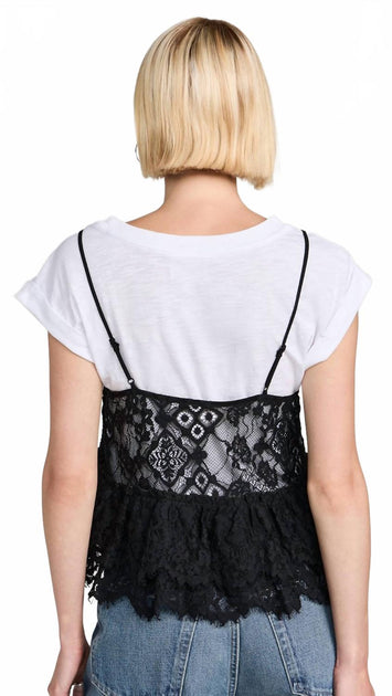 Cinq a Sept Samantha Lace Top Black Large 3