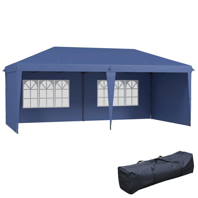 Hivvago 10x20 Sofortiges Pavillonzelt Blau 4