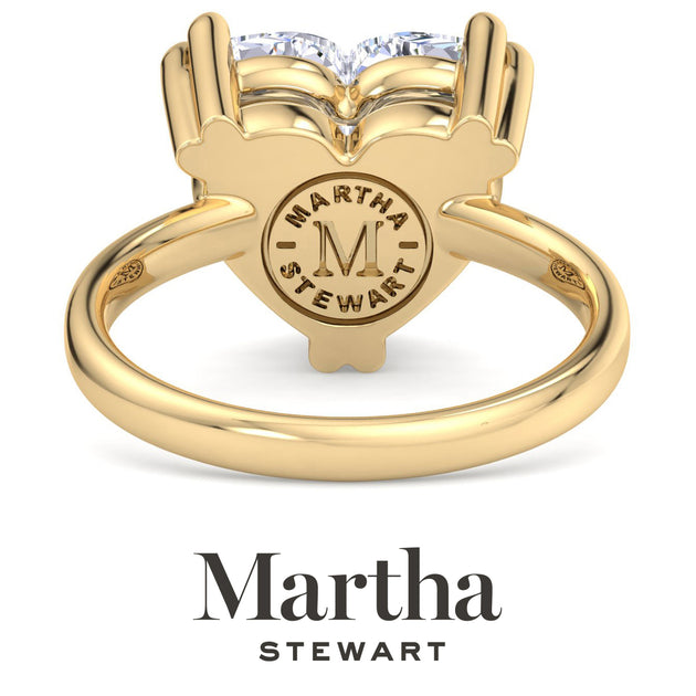 Martha Stewart Heart Shape Lab Grown Diamond Solitaire Ring Gold US 6.5 7