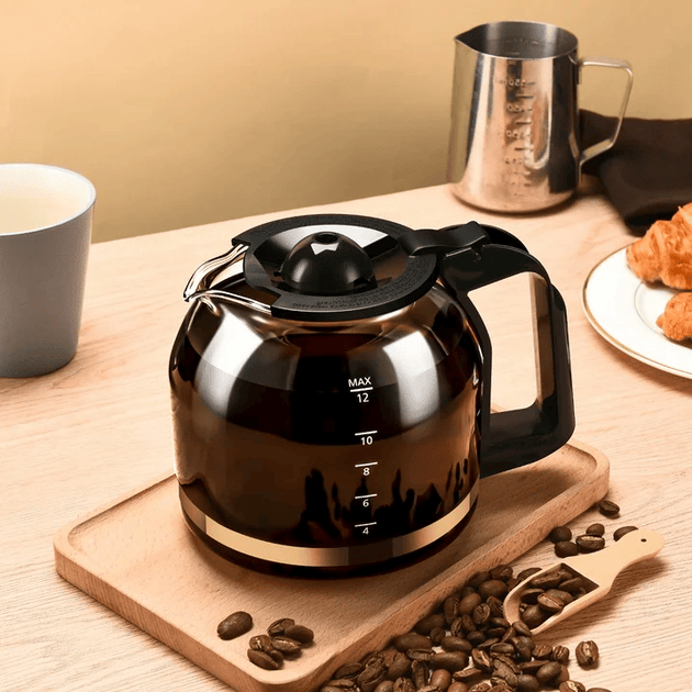 OLOMI 12 Cup Glass Replacement Carafe Black 4