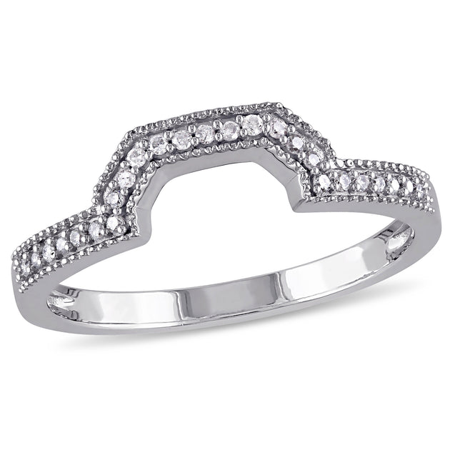 Mimi & Max Diamond Wedding Band White Gold US 9 2