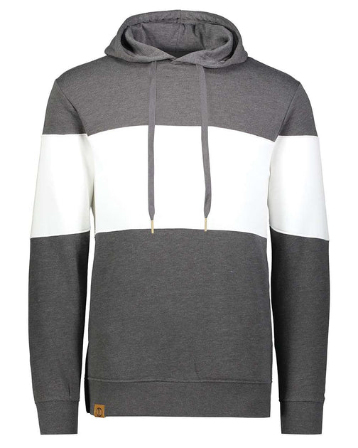 Holloway All-American Fleece Colorblocked Hooded Sweatshirt Grey Small 3