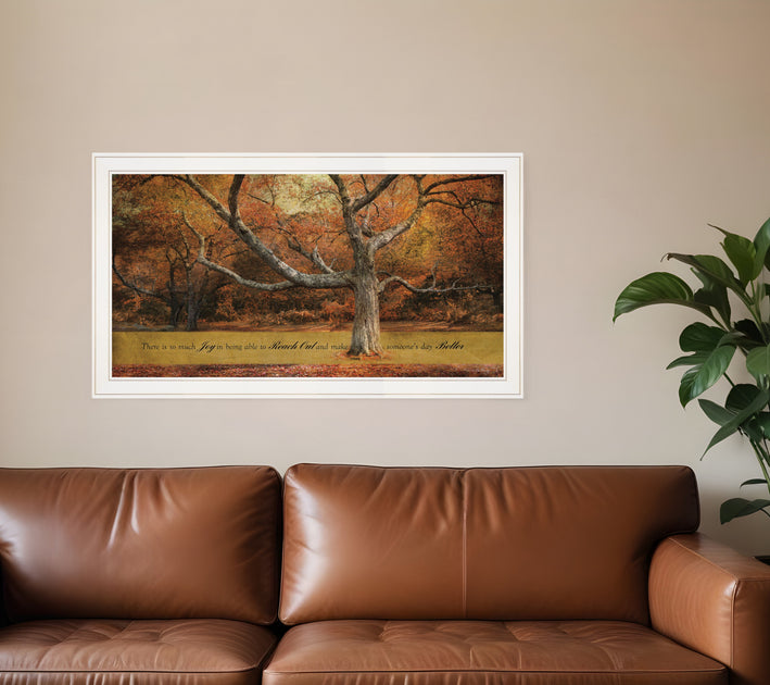 Hivvago Reach Out 1 Wandbild in Weiß mit Rahmen 2