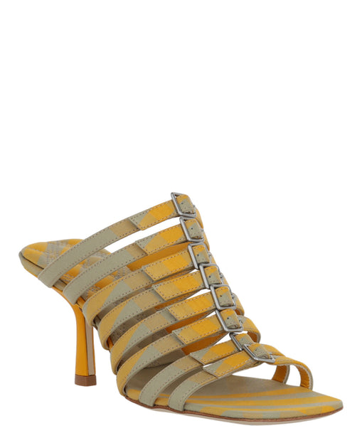Burberry Step Check Heels Sandals | ShopSimon