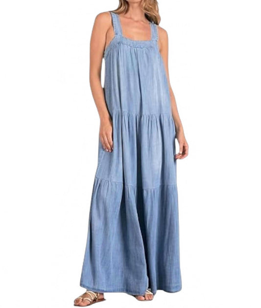 ELAN Santa Fe Maxi Dress Blue Medium 2