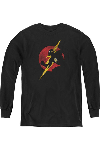 Gildan Justice League Flash Jugendliches Langarm-T-Shirt Schwarz Medium 2