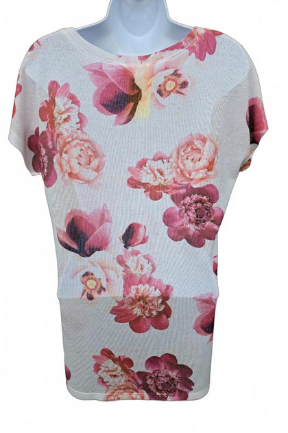 Avery Light Floral Short Sleeve Blouse Multicolor Medium 3