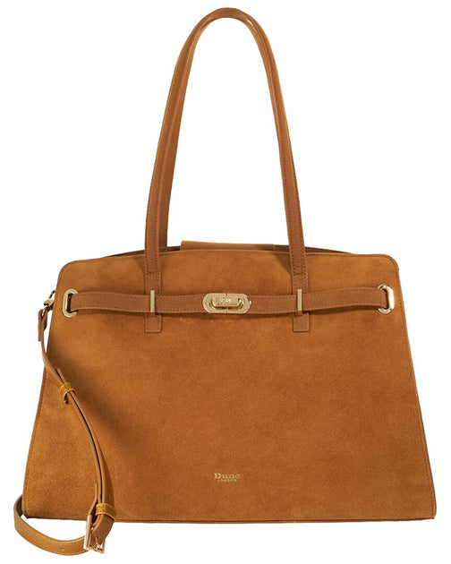 Dune London Define Suede Tote Tan Large 2