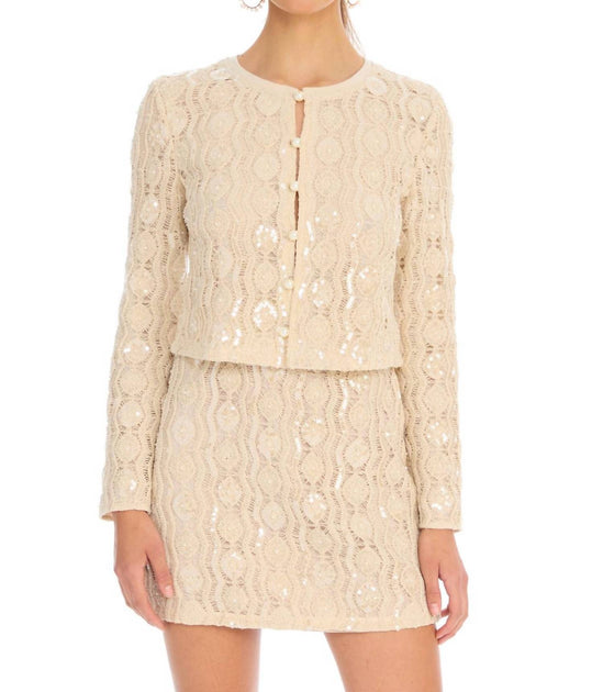 Allison New York Mariana Cardigan Beige Large 3