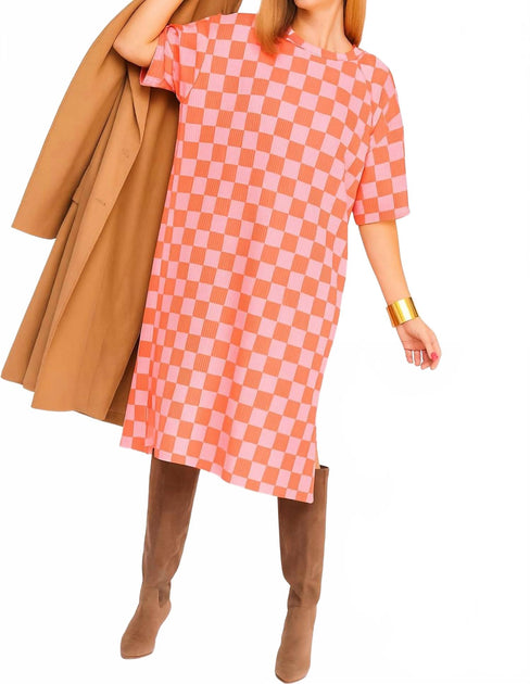 SHANNALEE Slc Checkmate Caftan Orange Large 2