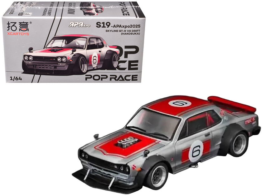 Pop Race Skyline GT-R V8 Drift Hakosuka RHD #6 Silver Metallic 2