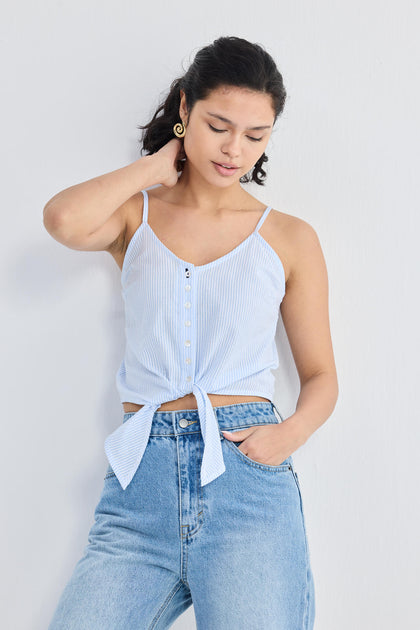 Reistor Pool Day Tan Lines Camisole Blue XLarge 3