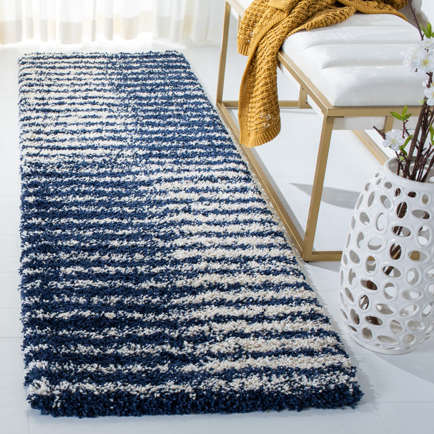 Safavieh Hudson Shag Area Rug Navy Ivory 3
