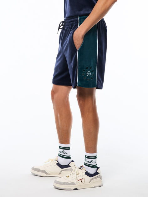 Sergio Tacchini Cresta Velour Short Bleu Petit 3
