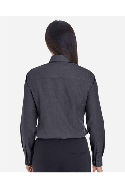 Devon & Jones Damen Crown Collection Royal Dobby Hemd Grau XLarge 4