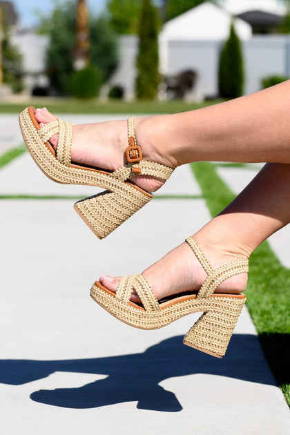 Fortune Dynamic Bon Voyage Rope Woven Heel Shoes Brown US 7.5 3
