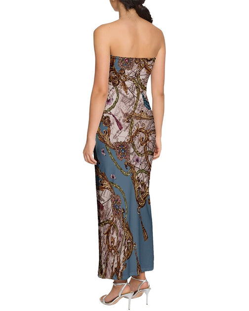 marchesa notte off shoulder floral applique midi dress Strapless Printed Color:Customize Color Ruched Detailing line silhouette Ruffled Aqua Swim Cover-Up