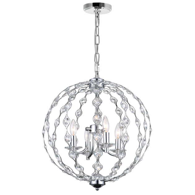 CWI Lighting Esia Lustre 4 Lumières Chrome 2