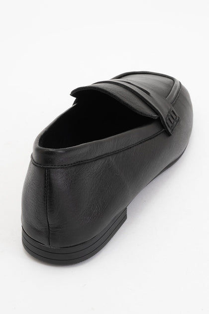 Forever & Always Skye Leather Loafers Black US 9.5 4