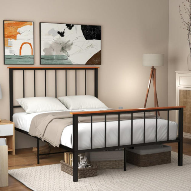 Hivvago Full Bed Frame Black 3