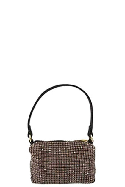 FASHNZFAB Rhinestone Clutch Bag Black 3