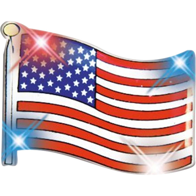 Blinkee USA Flag Flashing Body Light Lapel Pin 2