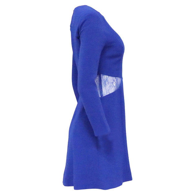 Sandro Paris Lace Cutout Dress Blue XSmall 3