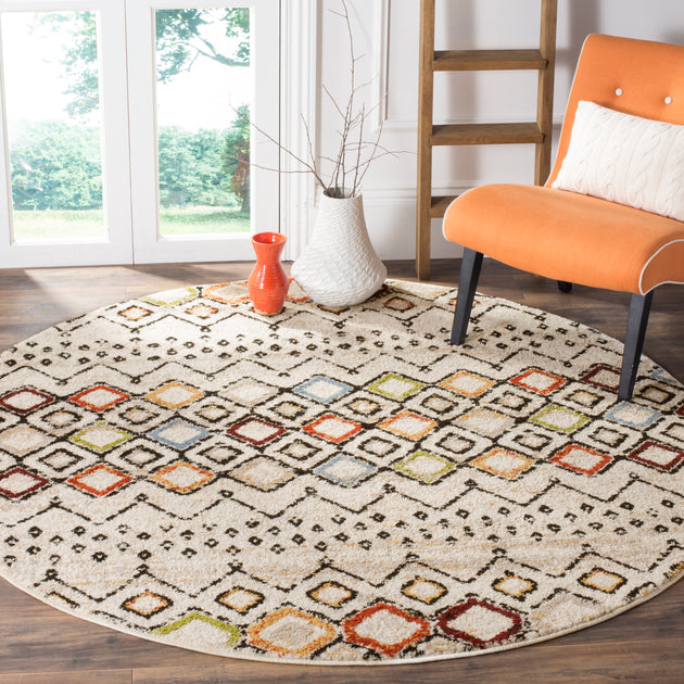 Safavieh Amsterdam AMS108 Area Rug Ivory Multi 4