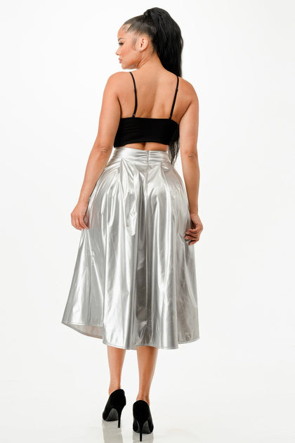 TRUEDAMES Midi Skirt Brown Large 4