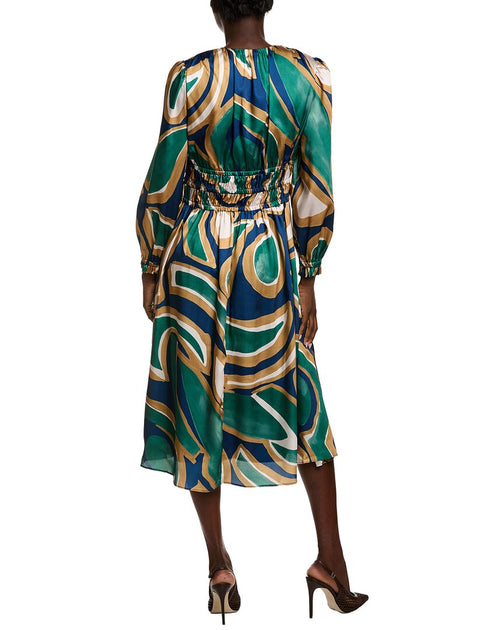 Julia Jordan Printed Twill Midi Dress Multi US 6 3