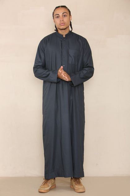 Thobe Arabe Homme Gris Rose XLarge 2