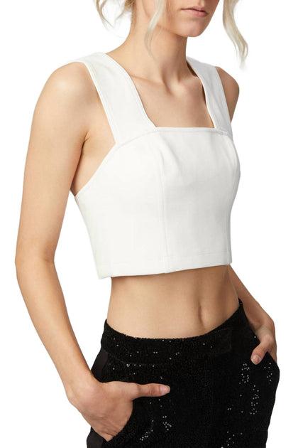 Allen Schwartz Ren Crop Top White Small 2