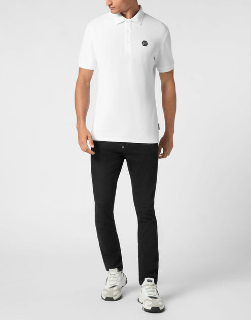 Philipp Plein Pique Polo Shirt SS Gothic Plein Multi Small 3