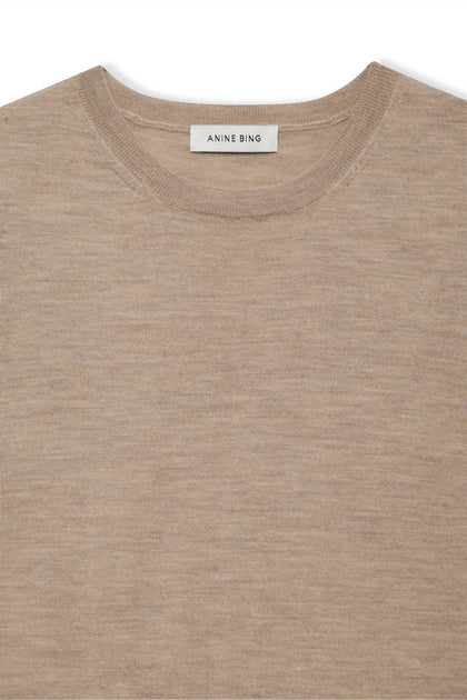 Anine Bing Moni Crop Tank Beige X-Small 4