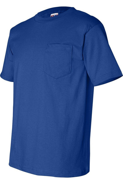 Bayside USA-Made T-Shirt with a Pocket Blue XLarge 4