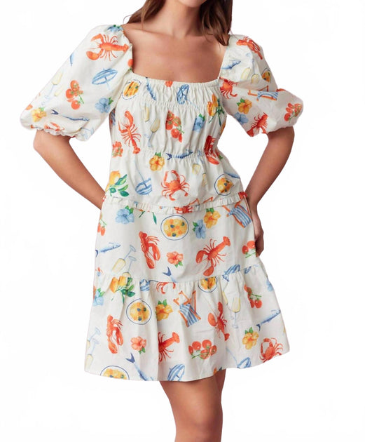 Peach Love Seaside Social Dress Multi Small 2