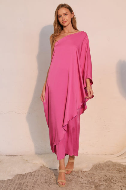 TRUEDAMES Athena Maxi Dress Pink Small 2