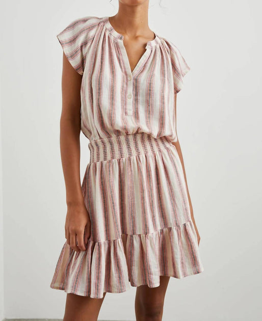 Rails Augustine Mini Dress Beige Large 2