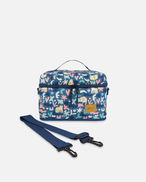 Deux par Deux Lunch Box Green Cat Print One Size 2