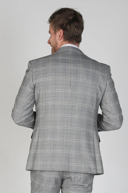 Paul Andrew Francis Check Blazer Grey US 48 4