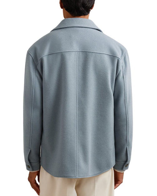 Reiss Liam Wolle-Mischgewebe Hemd Blau XLarge 3