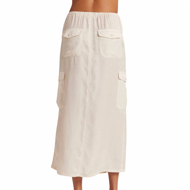 Bella Dahl Goldie Bellow Pocket Cargo Skirt Beige Medium 4