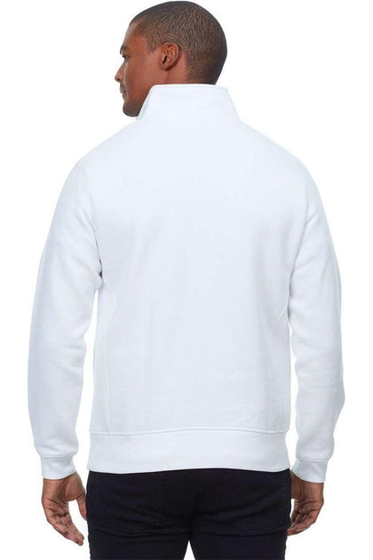 Threadfast Apparel Ultimate Fleece Quarter-Zip Sweatshirt Grey XSmall 4
