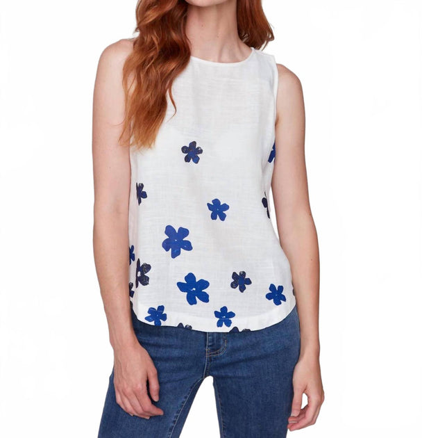 Charlie B Ärmelloses Gewebtes Top Blau XL 2