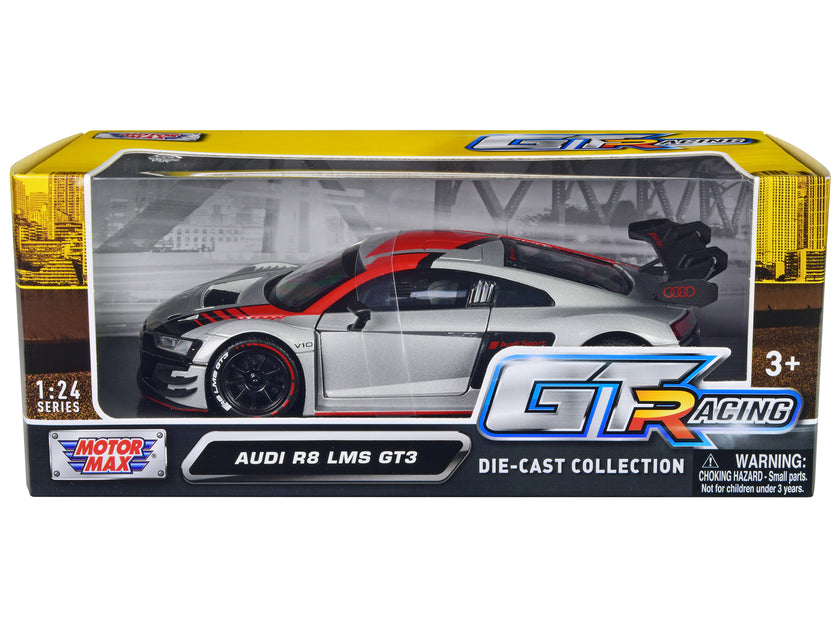Motormax Audi R8 LMS GT3 Silver 1/24 Diecast Model Car 2