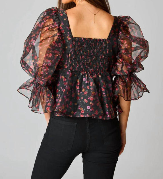 Buddylove Peplum Top Black Small 4