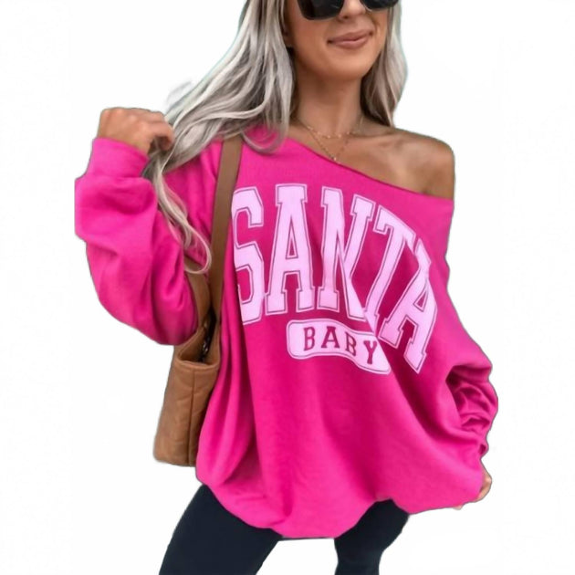 Birdie Santa Baby Sweatshirt Pink 2X 3