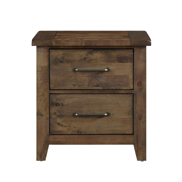 Streamdale Rustic Nightstand Brown 2