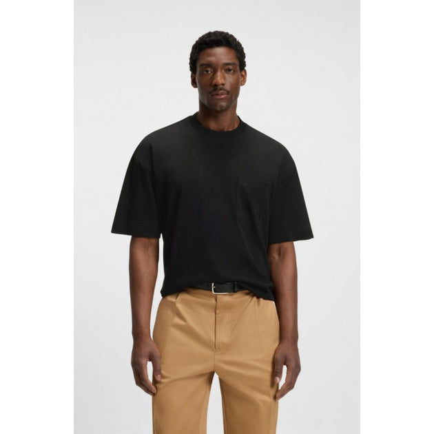 Boss Mercerized Cotton T-Shirt Black Large 4