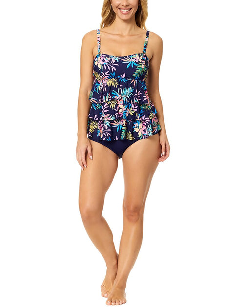 Leilani Tiered Bandini Top Navy Multicolor US 8 2